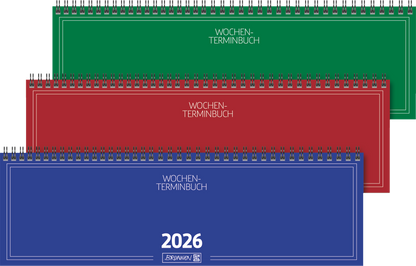Querterminbuch Mod. 774 2026 | 326×102 mm, Karton, sortiert