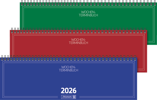 Querterminbuch Mod. 774 2026 | 326×102 mm, Karton, sortiert