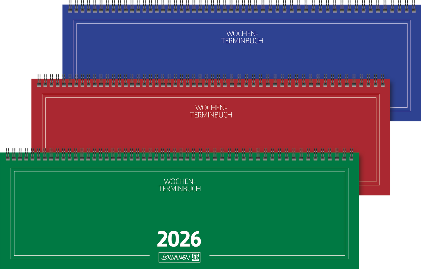 Querterminbuch Mod. 775 2026 | 420×137 mm, Karton, sortiert