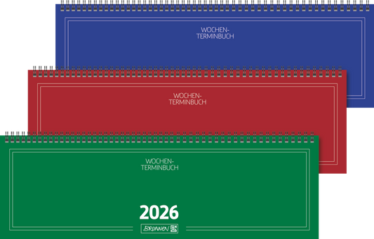 Querterminbuch Mod. 775 2026 | 420×137 mm, Karton, sortiert