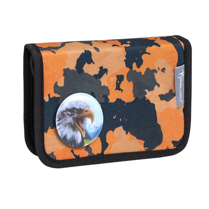 Belmil Motion Schulranzen Set 5-teilig "Orange Camouflage" mit Brustgurt 19 Liter