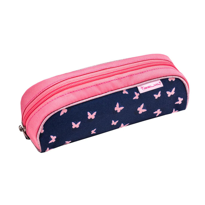 Belmil Classy ergonomisches Schulranzen-Set 4-teilig "Dark Pinky" mit Brustgurt