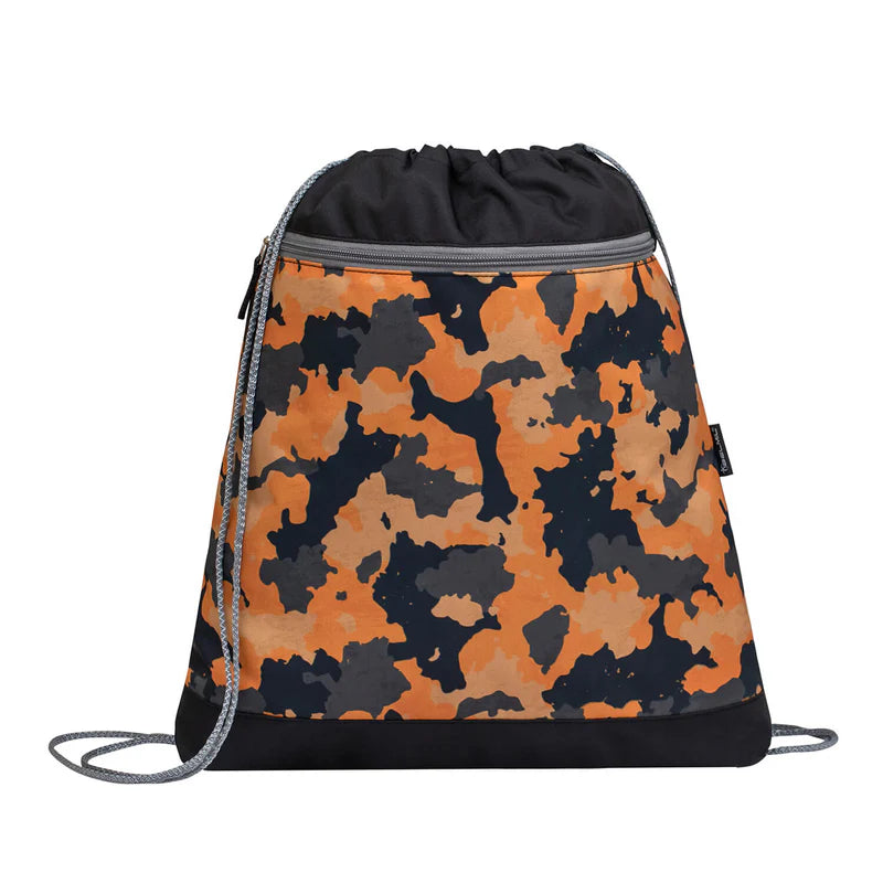 Belmil Motion Schulranzen Set 5-teilig "Orange Camouflage" mit Brustgurt 19 Liter