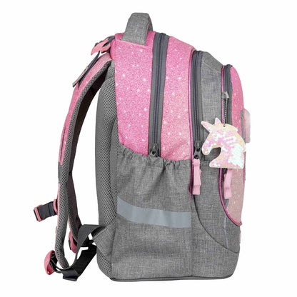 Belmil Schulrucksack "In love fashion - Gray" mit Brustgurt 19 Liter