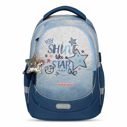 Belmil Schulrucksack "Shine like a Star Jeans" mit Brustgurt 19 Liter