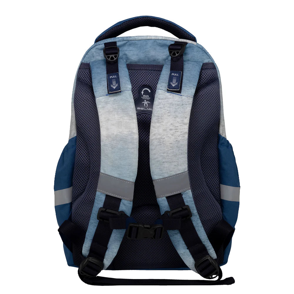 Belmil Schulrucksack "Shine like a Star Jeans" mit Brustgurt 19 Liter