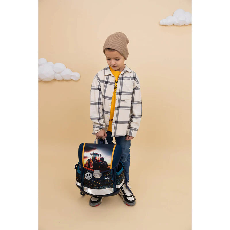 Belmil Classy ergonomisches Schulranzen-Set 4-teilig "Tractron" mit Brustgurt