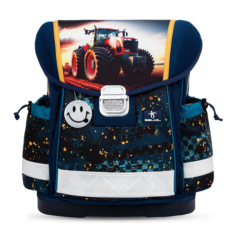 Belmil Classy ergonomisches Schulranzen-Set 4-teilig "Tractron" mit Brustgurt