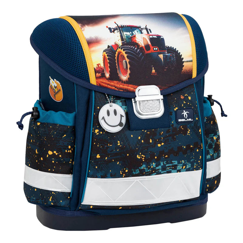 Belmil Classy ergonomisches Schulranzen-Set 4-teilig "Tractron" mit Brustgurt