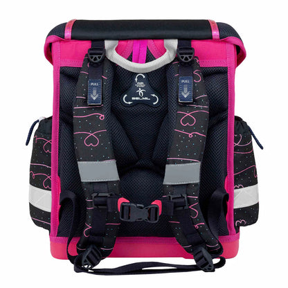 Belmil Classy ergonomisches Schulranzen-Set 4-teilig "Dark Pinky" mit Brustgurt
