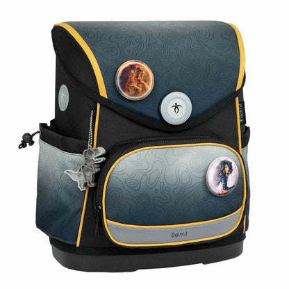 Belmil Compact Plus Premium Schulranzen Set 5-teilig "Black Grey" 19 Liter