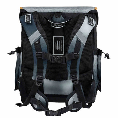 Belmil Compact Plus Premium Schulranzen Set 5-teilig "Black Grey" 19 Liter
