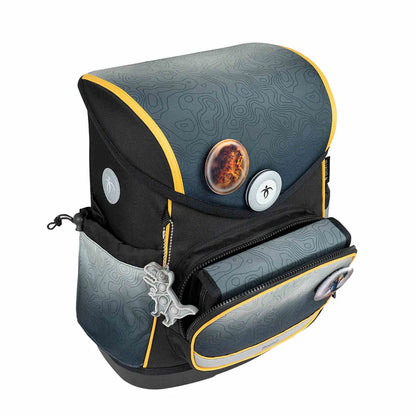 Belmil Compact Plus Premium Schulranzen Set 5-teilig "Black Grey" 19 Liter