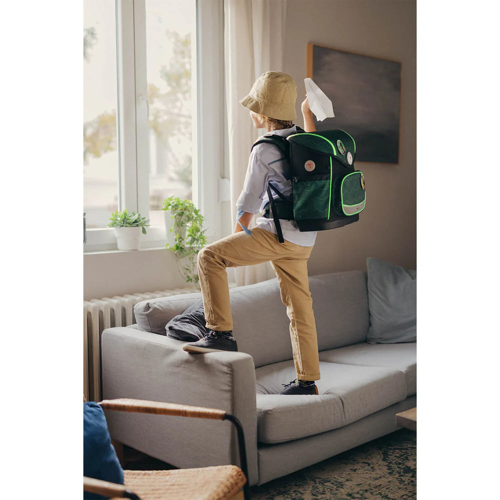 Belmil Compact Plus Premium Schulranzen Set 5-teilig "Twist of Lime"