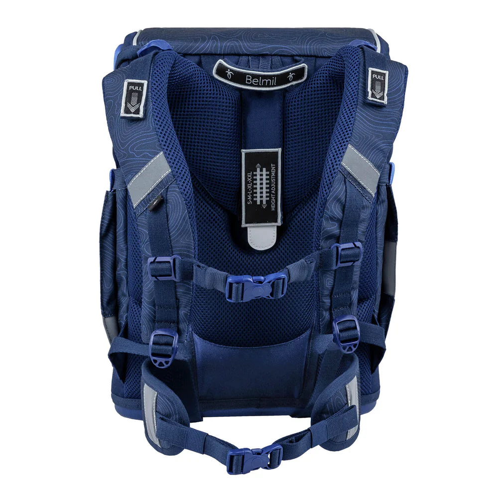 Belmil Smarty Plus Premium Schulranzen Set 5-teilig "Topographic"