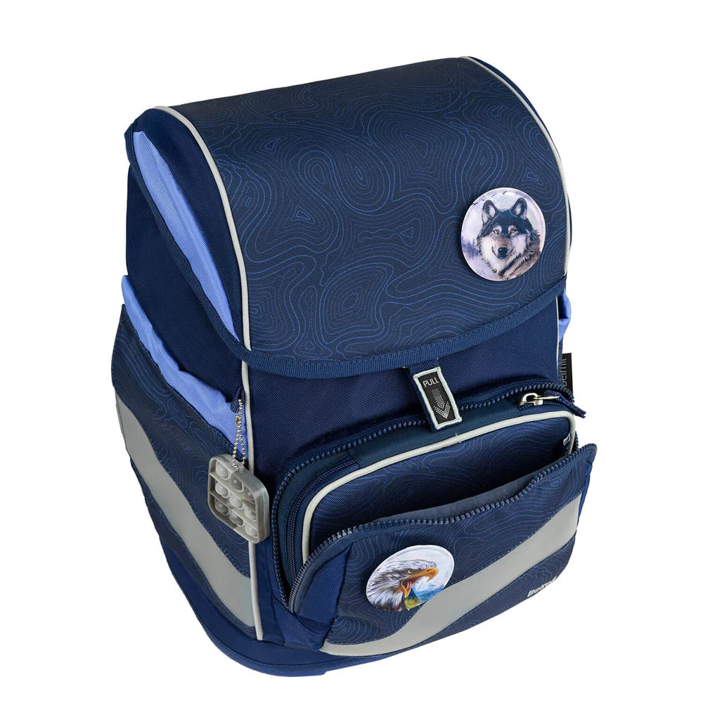 Belmil Smarty Plus Premium Schulranzen Set 5-teilig "Topographic"