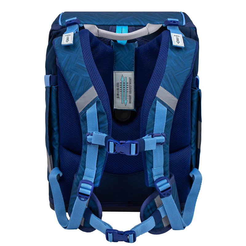 Belmil Smarty ergonomisches Schulranzen Set 5-teilig "Blue Motion"