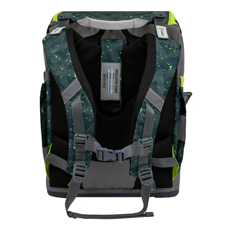 Belmil Smarty ergonomisches Schulranzen Set 5-teilig "Green Splash"