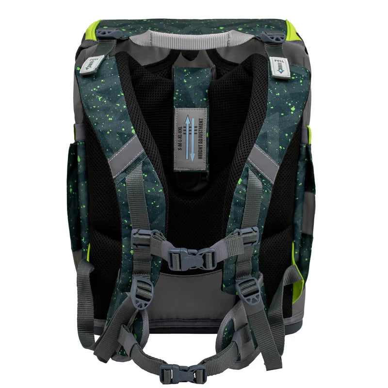 Belmil Smarty ergonomisches Schulranzen Set 5-teilig "Green Splash"