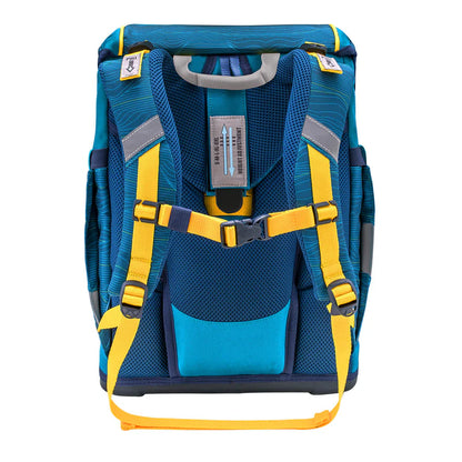 Belmil Smarty ergonomisches Schulranzen Set 5-teilig "Waves Orange"