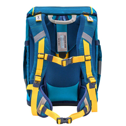 Belmil Smarty ergonomisches Schulranzen Set 5-teilig "Waves Orange"