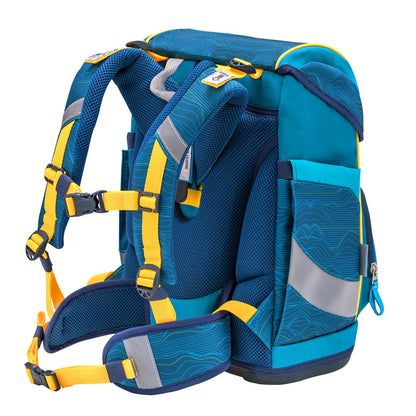 Belmil Smarty ergonomisches Schulranzen Set 5-teilig "Waves Orange"