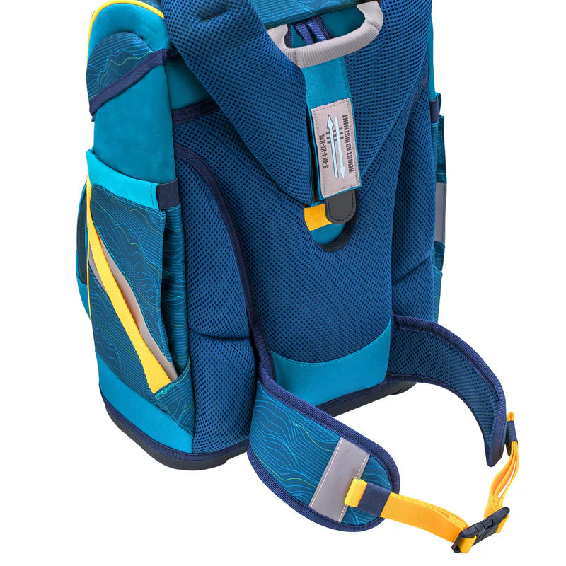 Belmil Smarty ergonomisches Schulranzen Set 5-teilig "Waves Orange"