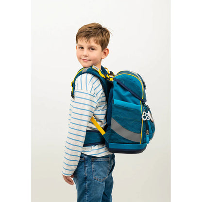 Belmil Smarty ergonomisches Schulranzen Set 5-teilig "Waves Orange"