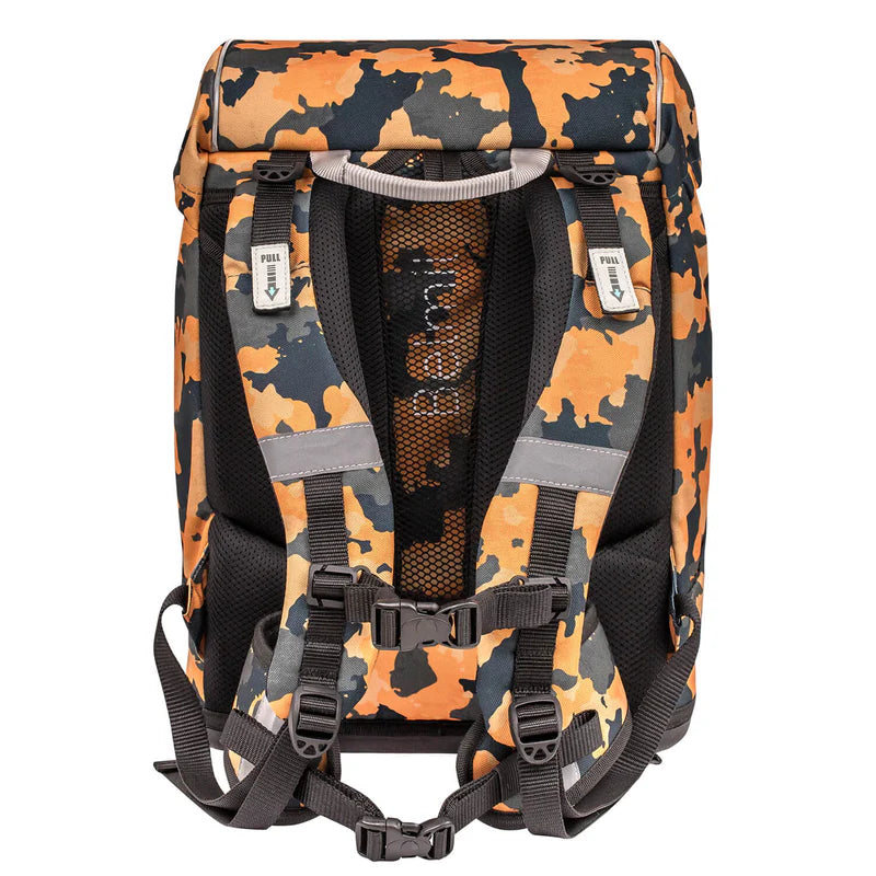 Belmil Motion Schulranzen Set 5-teilig "Orange Camouflage" mit Brustgurt 19 Liter