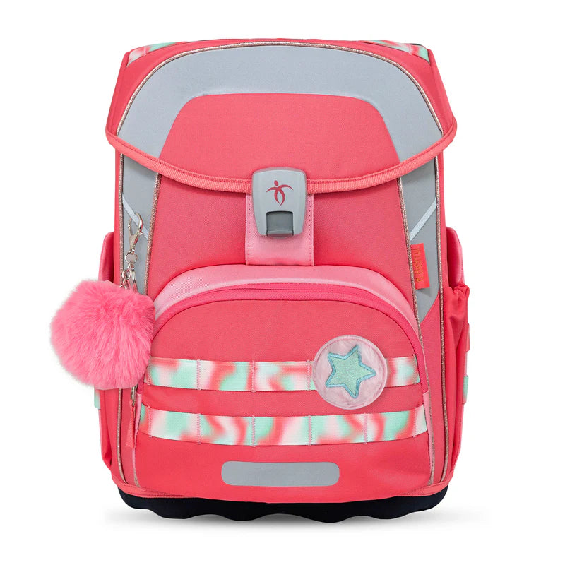 Premium Belmil Schulranzen-Set für Mädchen – Maxi Plus Aurora Schulranzen-Set 6-teilig