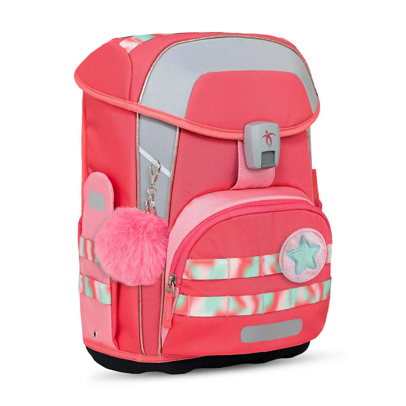 Premium Belmil Schulranzen-Set für Mädchen – Maxi Plus Aurora Schulranzen-Set 6-teilig