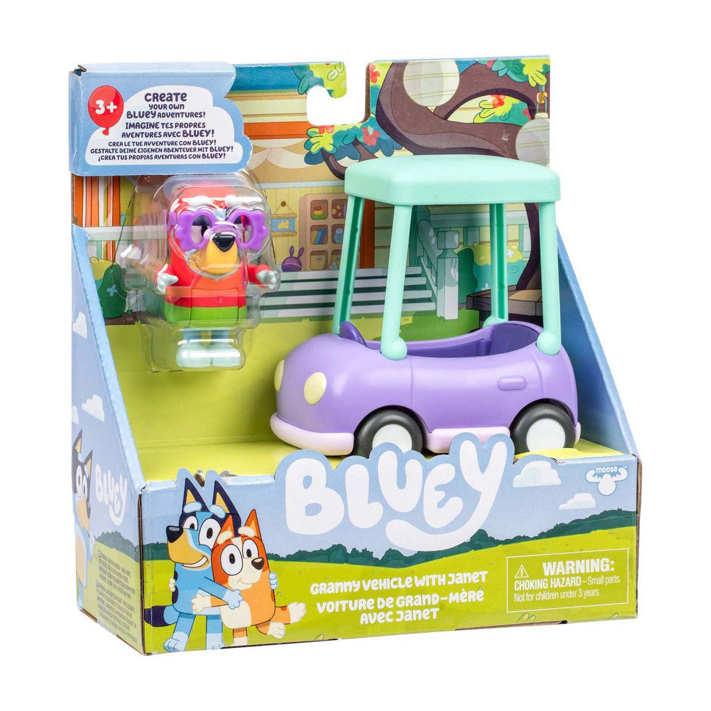 Moose Toys Bluey Spielset - Oma Auto mit Janet