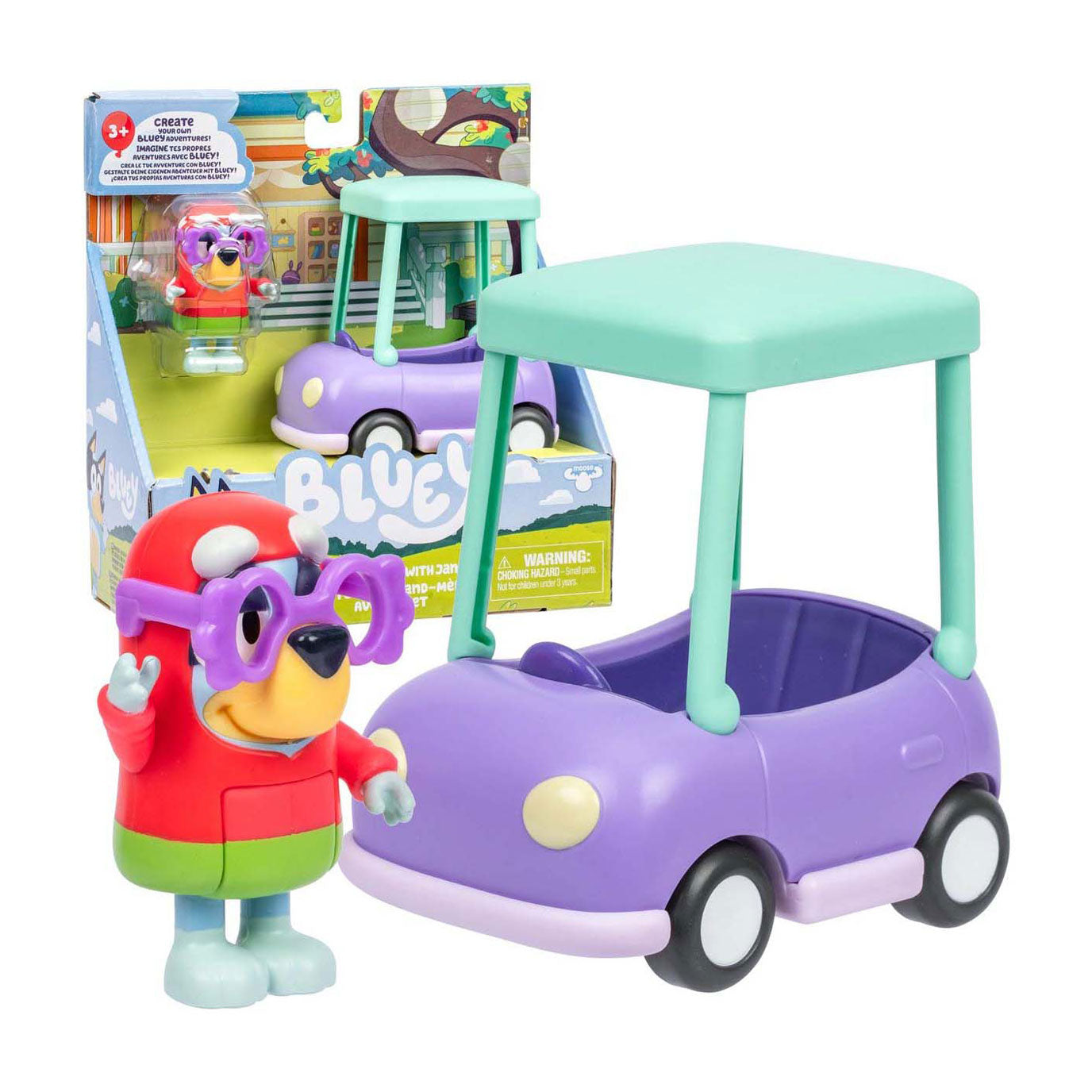 Moose Toys Bluey Spielset - Oma Auto mit Janet