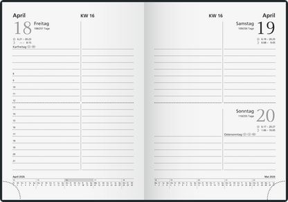 Taschenkalender 2026 | A6, Kunststoff, sortiert