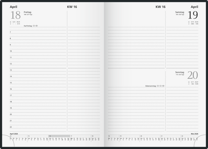 Buchkalender Mod. 795 62 2026 | A5, Kunststoff, schwarz