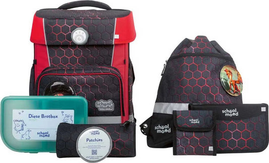 School-Mood Schulranzen-Set Champion Mika (Drache), 7-teilig