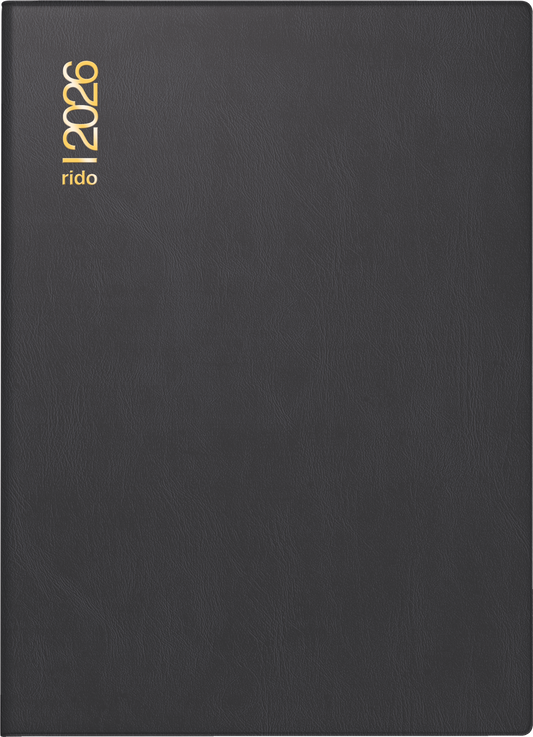 BRUNNEN Taschenkalender Jahr 2026 A6 Kunststoff schwarz Mod. Technik II