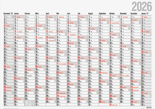 Plakatkalender Mod. Office I 2026 | 980×685 mm