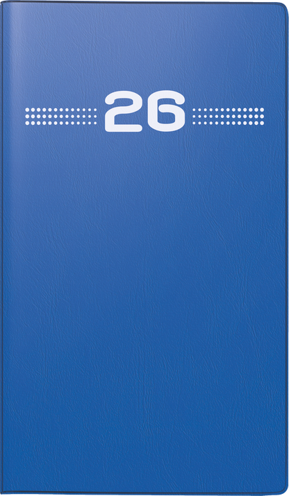 BRUNNEN Taschenkalender Jahr 2026  A6 Kunststoff blau Mod. Miniplaner d 15