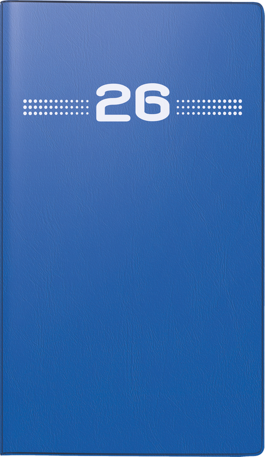 BRUNNEN Taschenkalender Jahr 2026  A6 Kunststoff blau Mod. Miniplaner d 15
