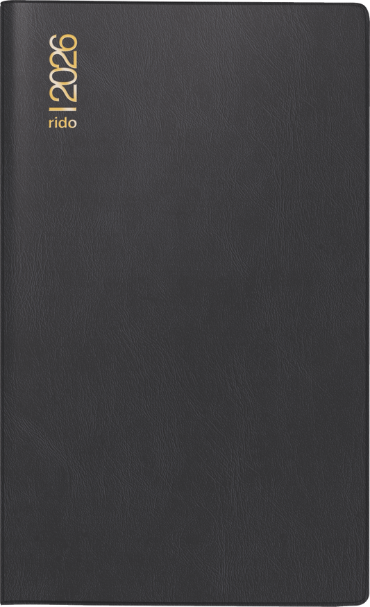 BRUNNEN Taschenkalender Jahr 2026 A6 Kunststoff schwarz Mod. M-Planer
