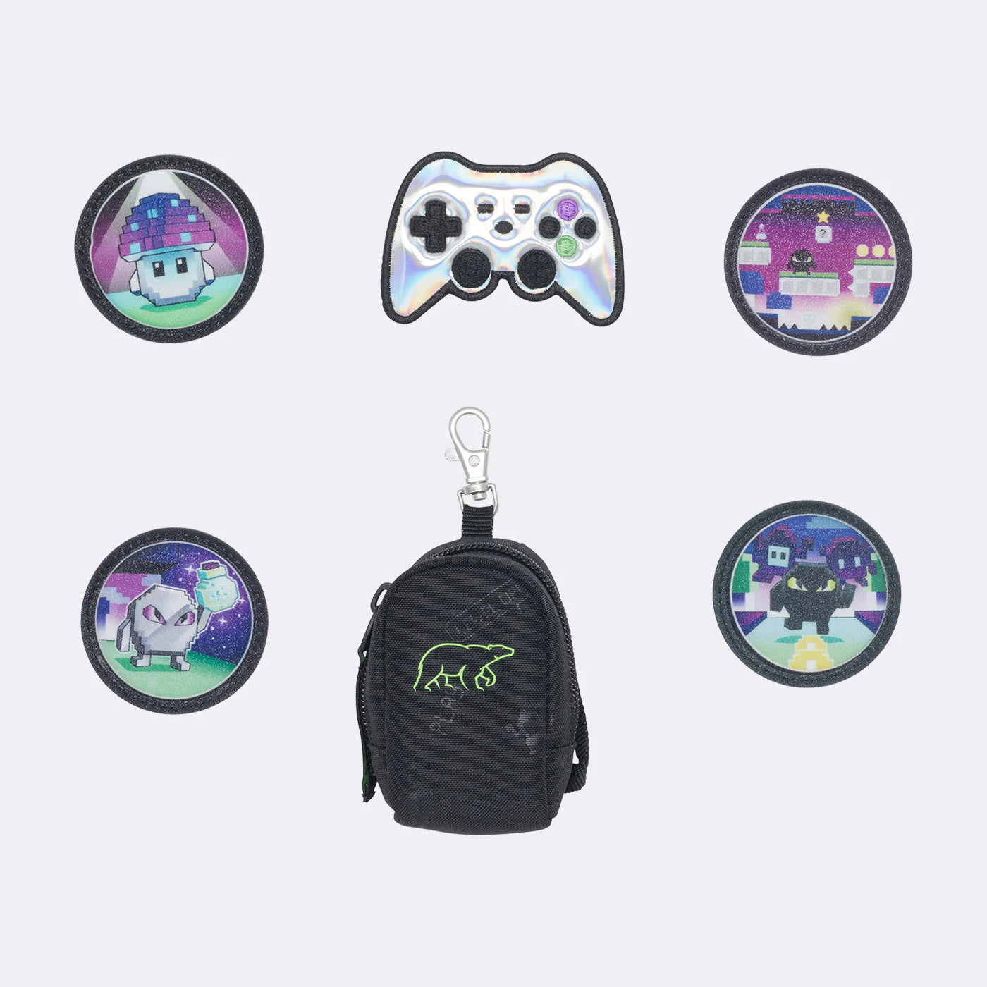 Mini Rucksack mit Buttons, Pixel