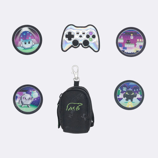 Mini Rucksack mit Buttons, Pixel