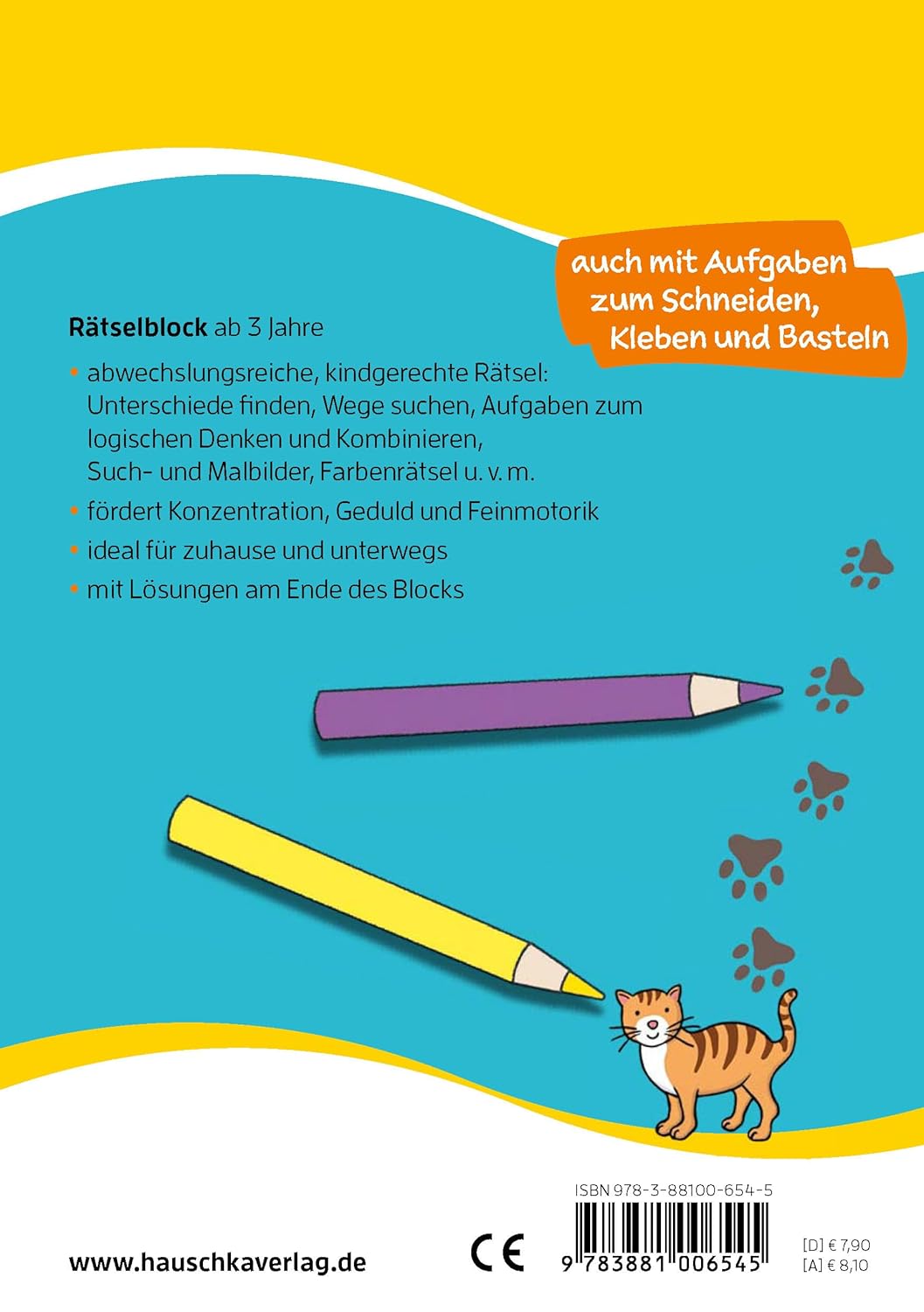 Hauschka Verlag Rätselblock ab 3 Jahre, Band 3