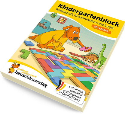 Hauschka Verlag Kindergartenblock - Rätselspaß, Konzentration und Logig ab 4 Jahre