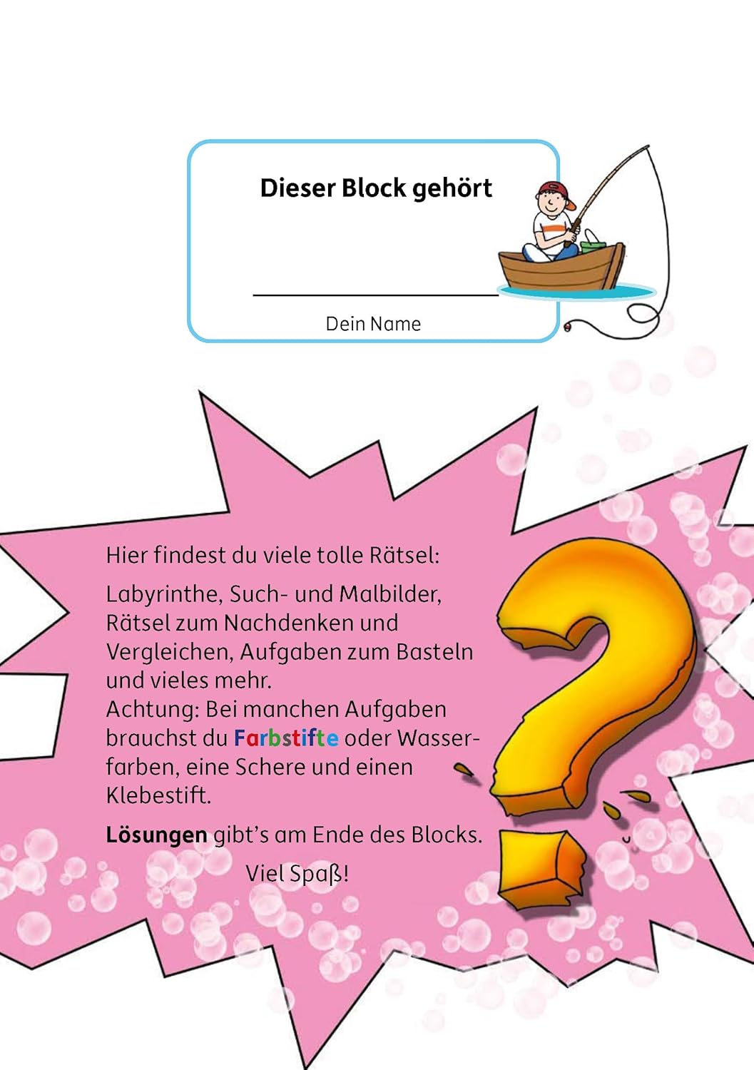 Hauschka Verlag Rätselblock ab 3 Jahre, Band 3