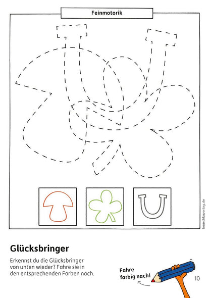 Hauschka Verlag Kindergartenblock - Rätselspaß, Konzentration und Logig ab 4 Jahre