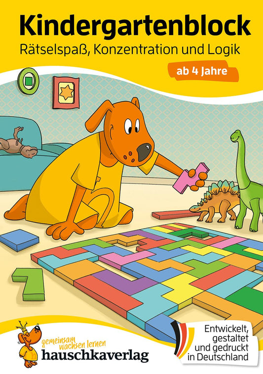 Hauschka Verlag Kindergartenblock - Rätselspaß, Konzentration und Logig ab 4 Jahre