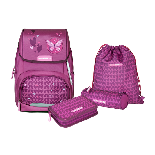 Schneiders Ergojet Mädchen Schultasche Purple Hearts