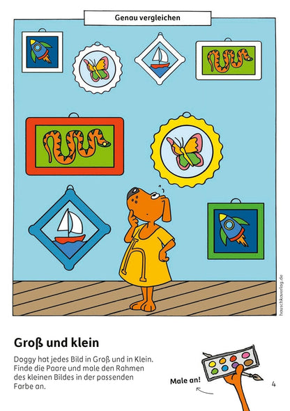 Hauschka Verlag Kindergartenblock - Rätselspaß, Konzentration und Logig ab 4 Jahre
